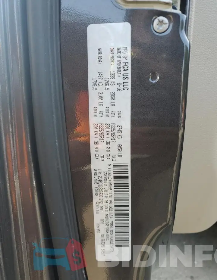 2C4RDGCGXGR381272 Photo# 14