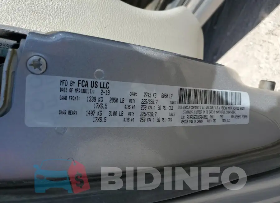 2C4RDGCGXKR643011 Photo# 13