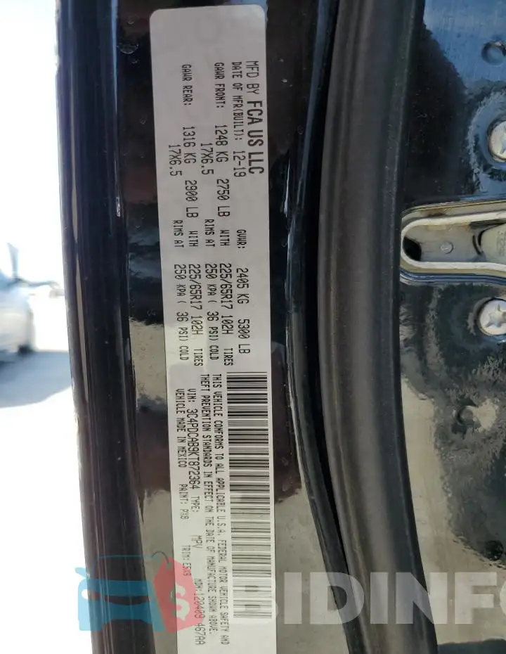3C4PDCAB9KT872364 Photo# 14