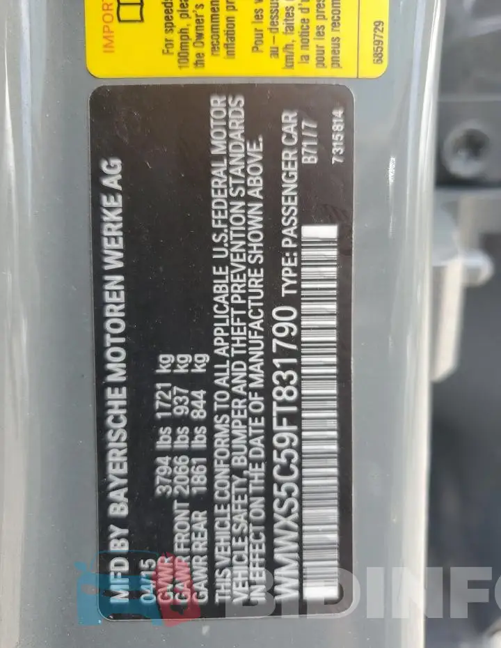 WMWXS5C59FT831790 Photo# 12