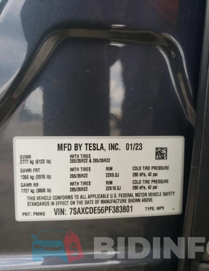 7SAXCDE56PF383801 Photo# 12