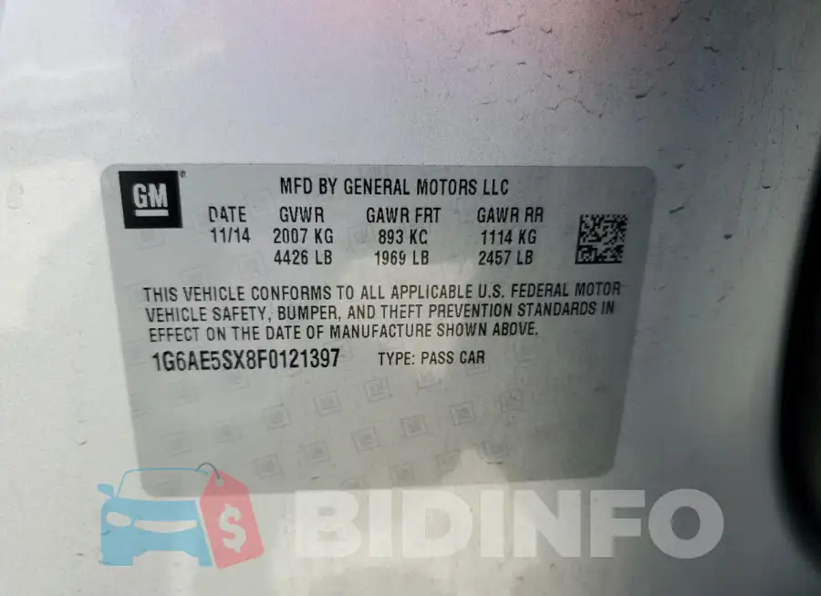 1G6AE5SX8F0121397 Photo# 13