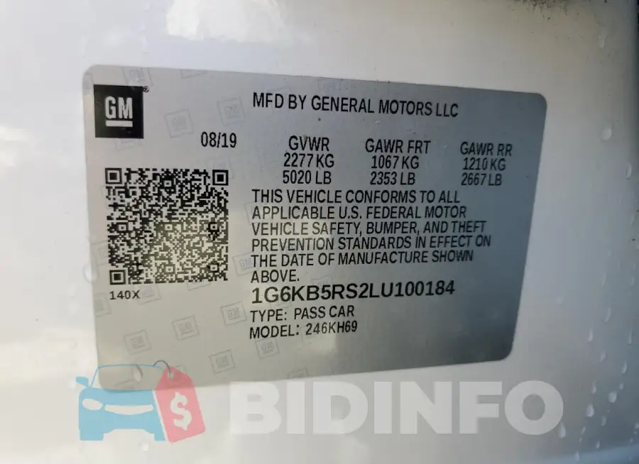 1G6KB5RS2LU100184 Photo# 12