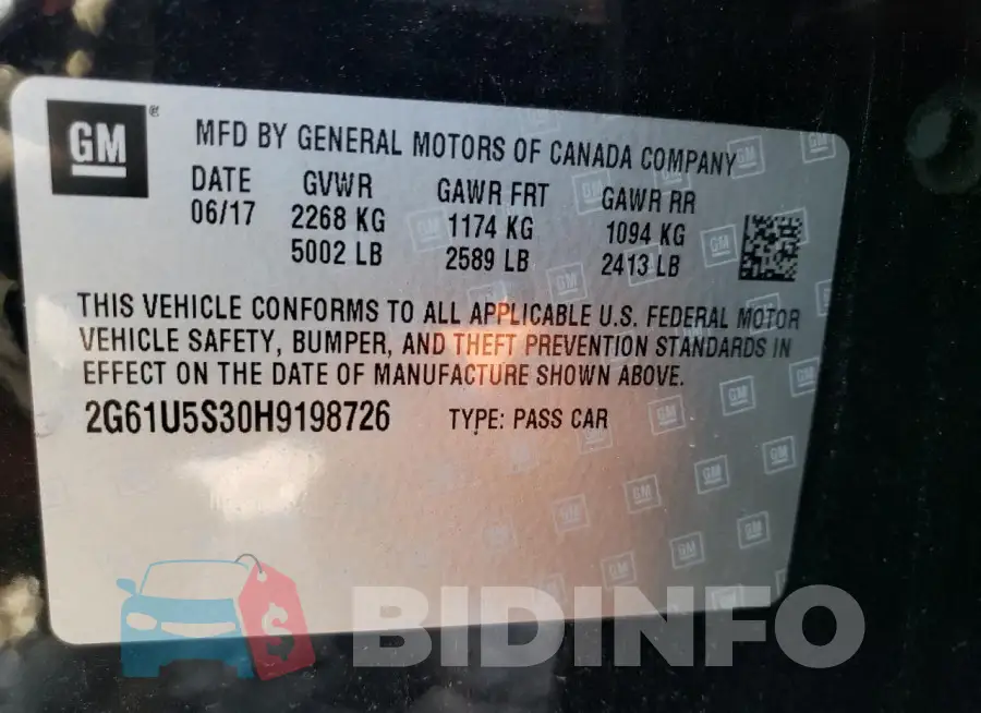 2G61U5S30H9198726 Photo# 13