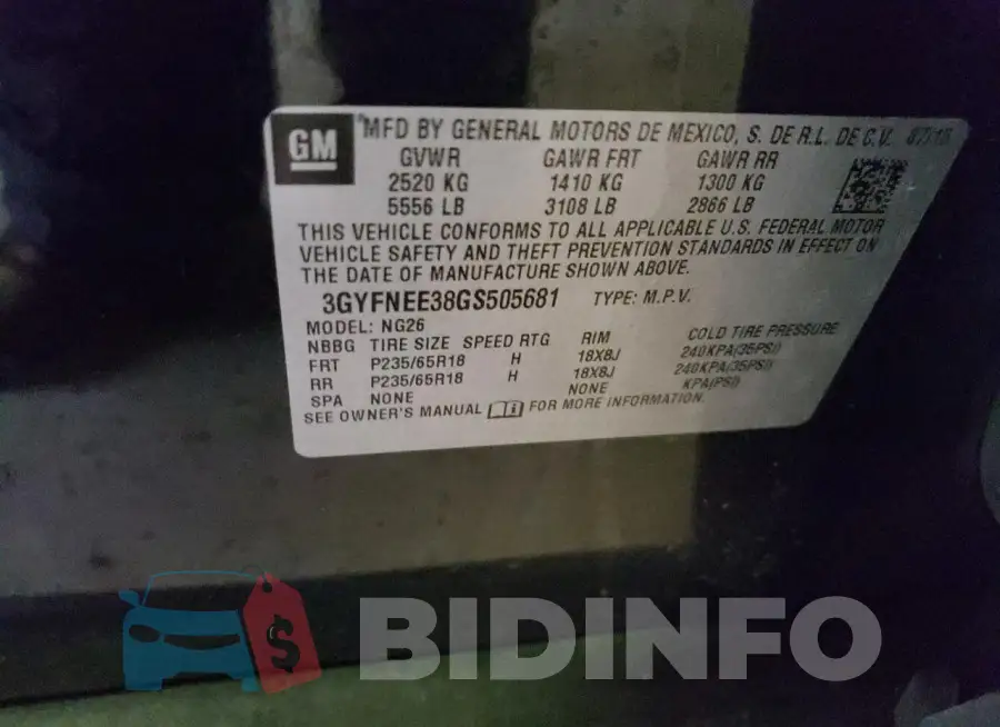 3GYFNEE38GS505681 Photo# 12