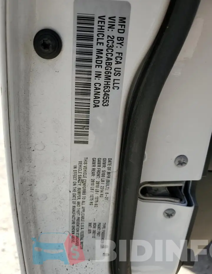 2C3CCABG6MH634553 Photo# 12