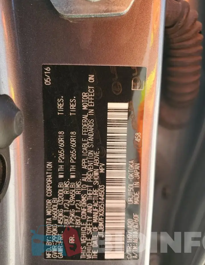 JTJBM7FX3G5144503 Photo# 12