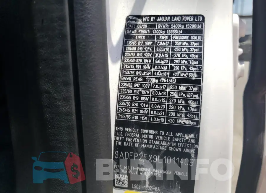 SADFP2FX9L1011409 Photo# 13