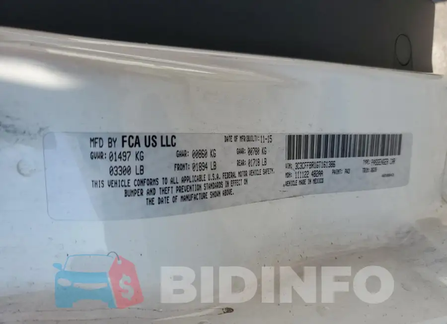 3C3CFFBR1GT161386 Photo# 12