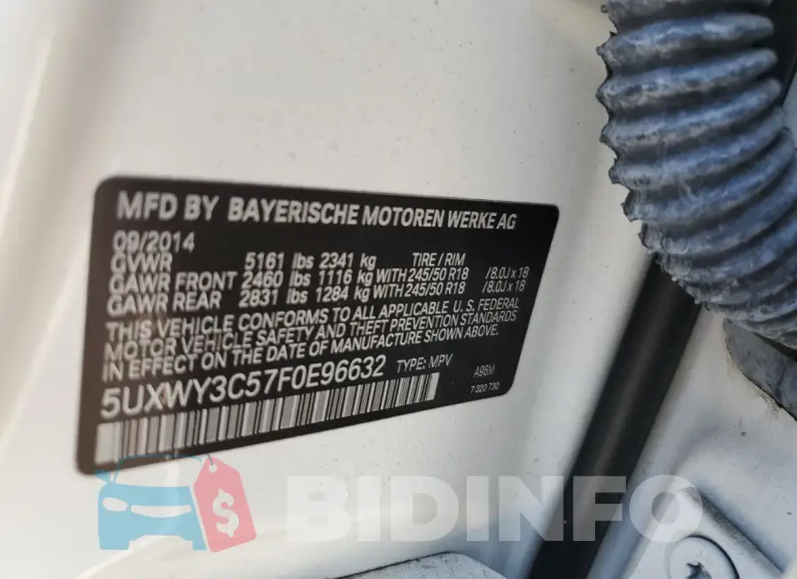 5UXWY3C57F0E96632 Photo# 12
