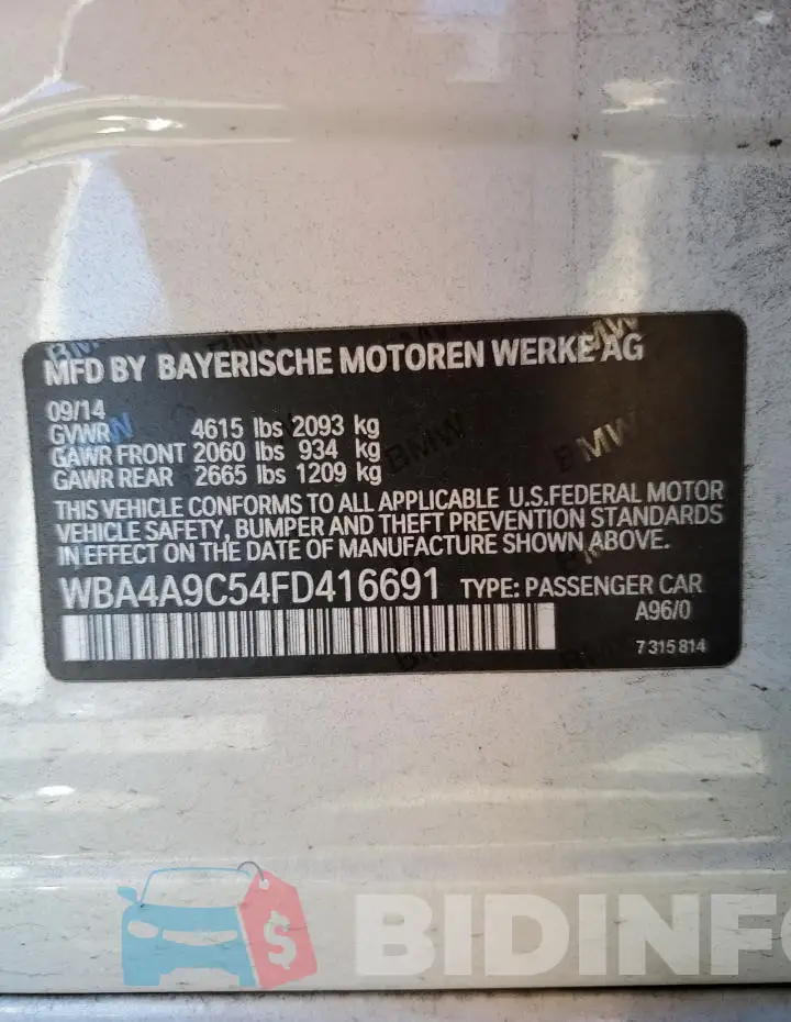 WBA4A9C54FD416691 Photo# 12