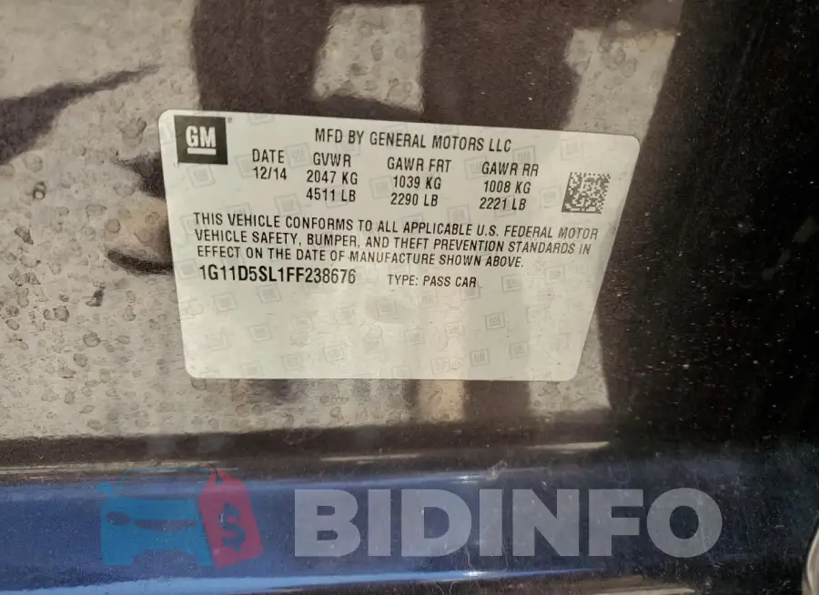 1G11D5SL1FF238676 Photo# 13