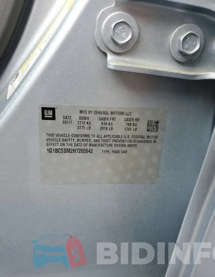 1G1BC5SM2H7265642 Photo# 12