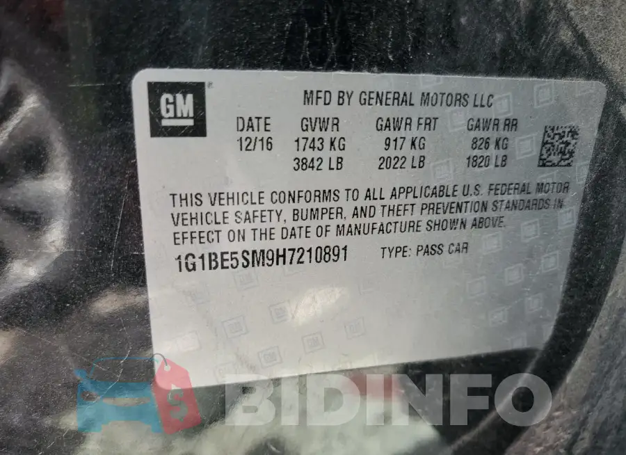 1G1BE5SM9H7210891 Photo# 13