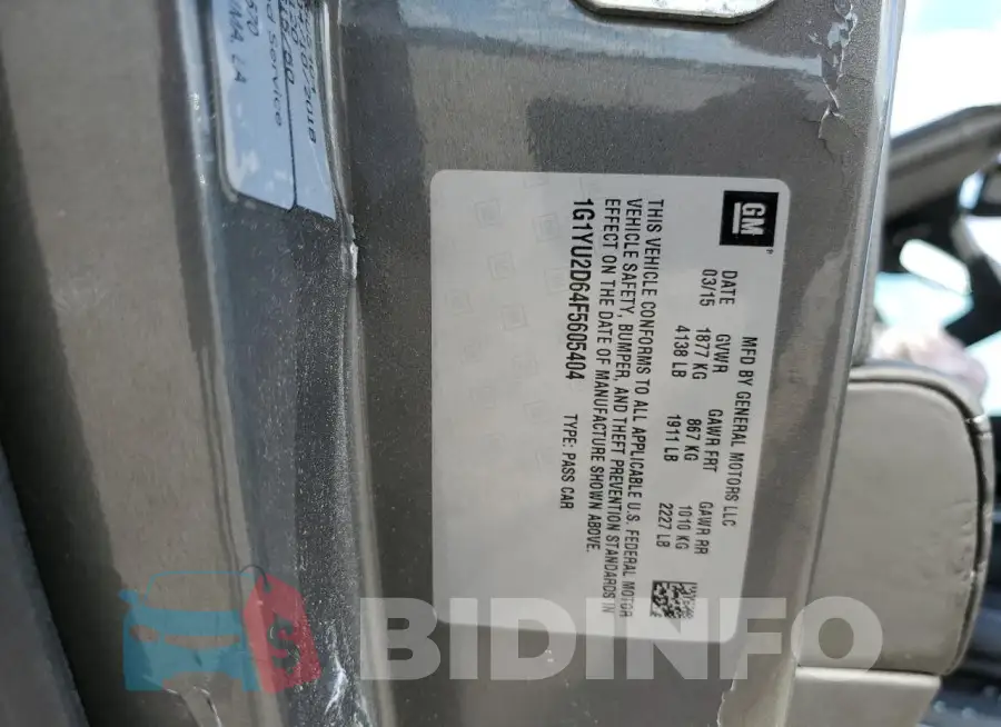 1G1YU2D64F5605404 Photo# 13