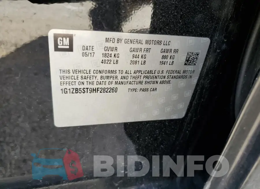 1G1ZB5ST9HF282260 Photo# 12