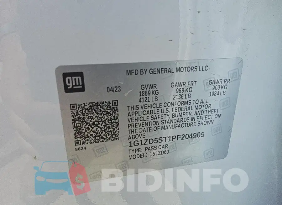 1G1ZD5ST1PF204905 Photo# 13