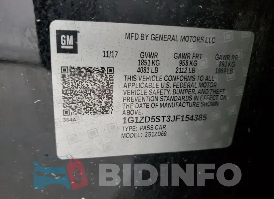 1G1ZD5ST3JF154385 Photo# 12