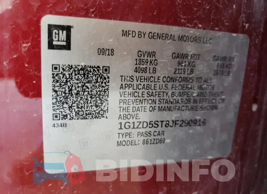 1G1ZD5ST8JF290916 Photo# 12