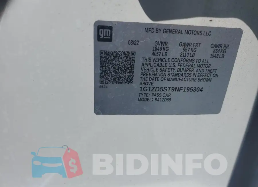 1G1ZD5ST9NF195304 Photo# 13