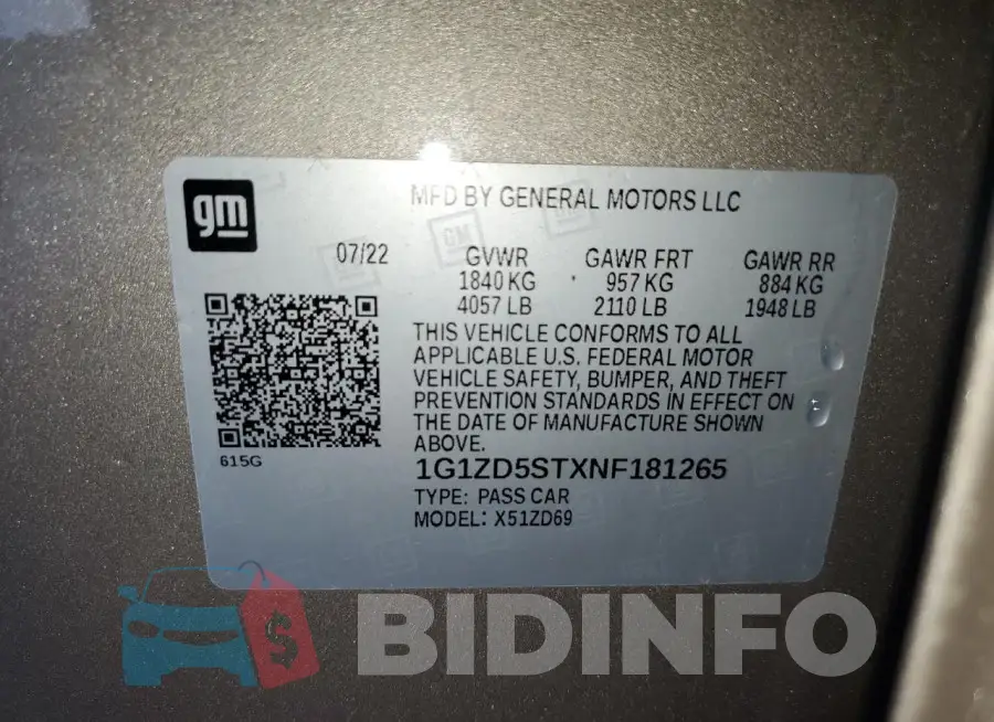 1G1ZD5STXNF181265 Photo# 12