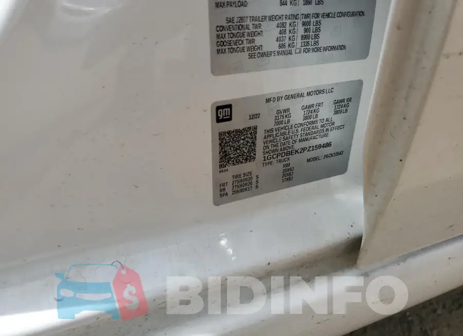 1GCPDBEK2PZ159486 Photo# 12