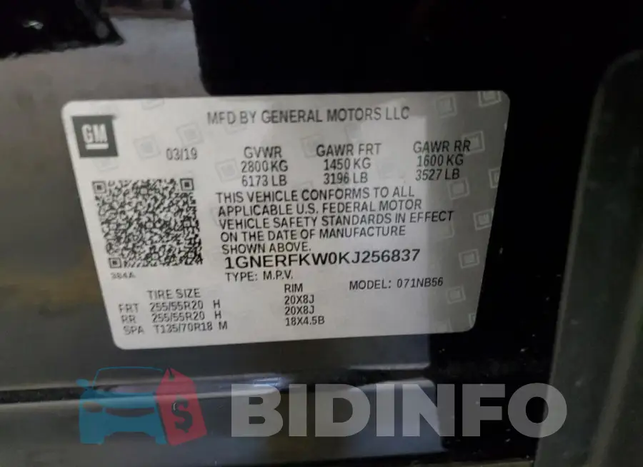1GNERFKW0KJ256837 Photo# 13