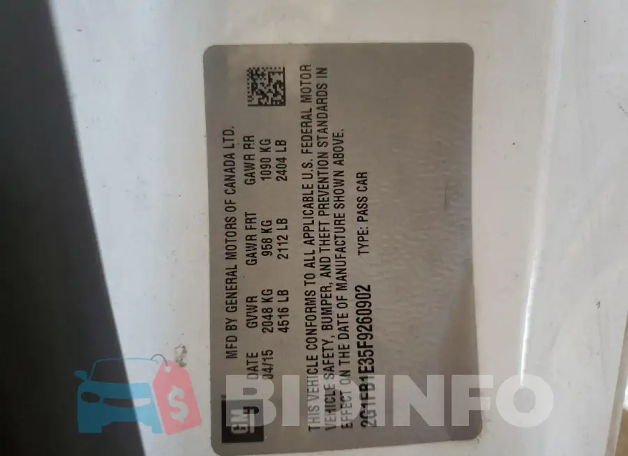 2G1FB1E35F9260902 Photo# 12