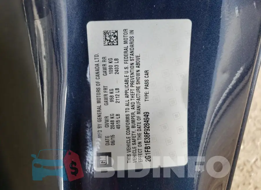 2G1FB1E38F9284949 Photo# 12
