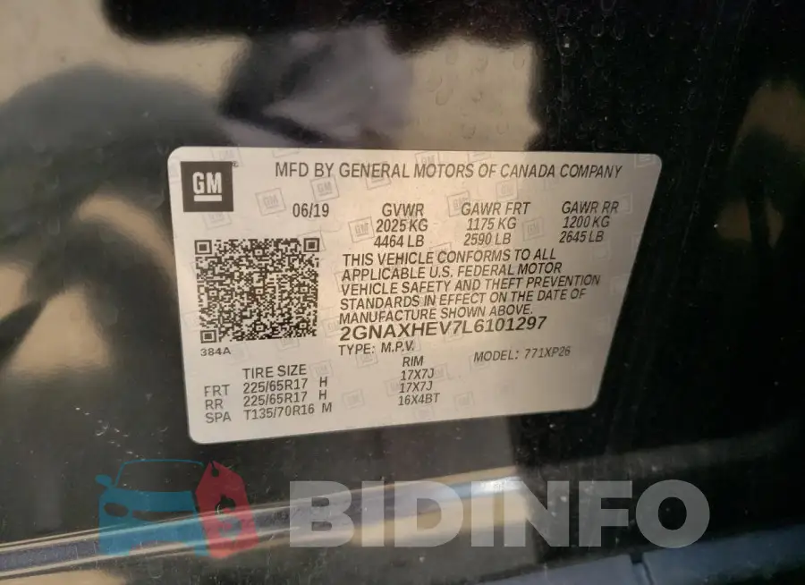 2GNAXHEV7L6101297 Photo# 12