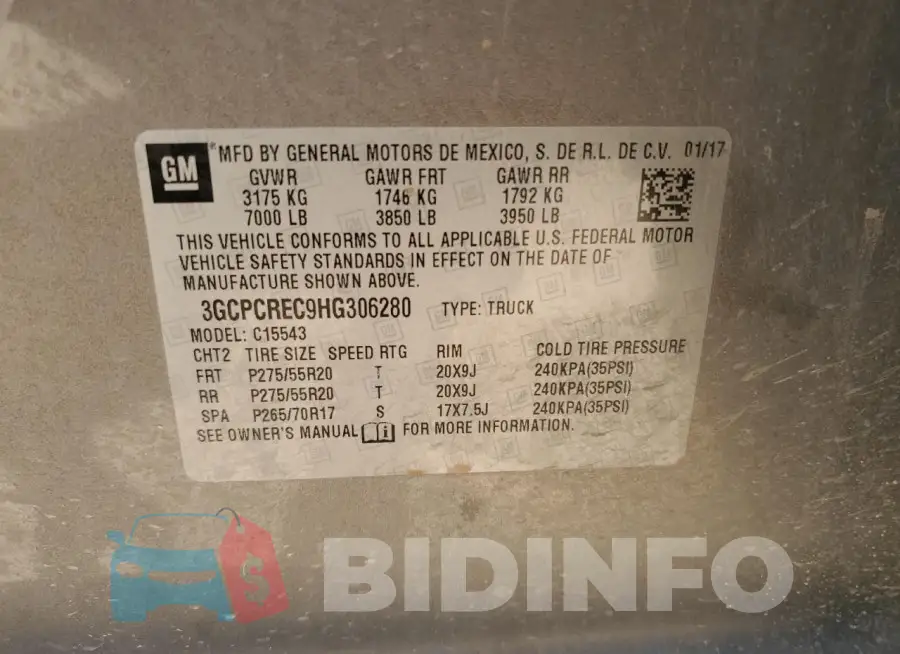 3GCPCREC9HG306280 Photo# 12