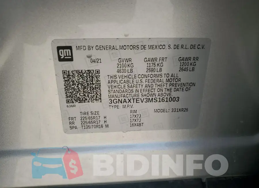 3GNAXTEV3MS161003 Photo# 13