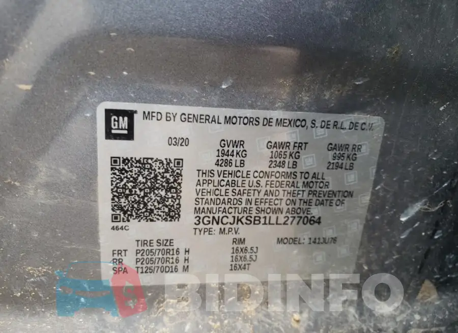 3GNCJKSB1LL277064 Photo# 12