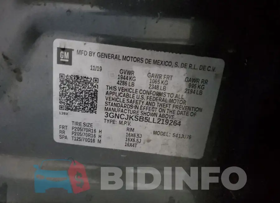 3GNCJKSB5LL219264 Photo# 12