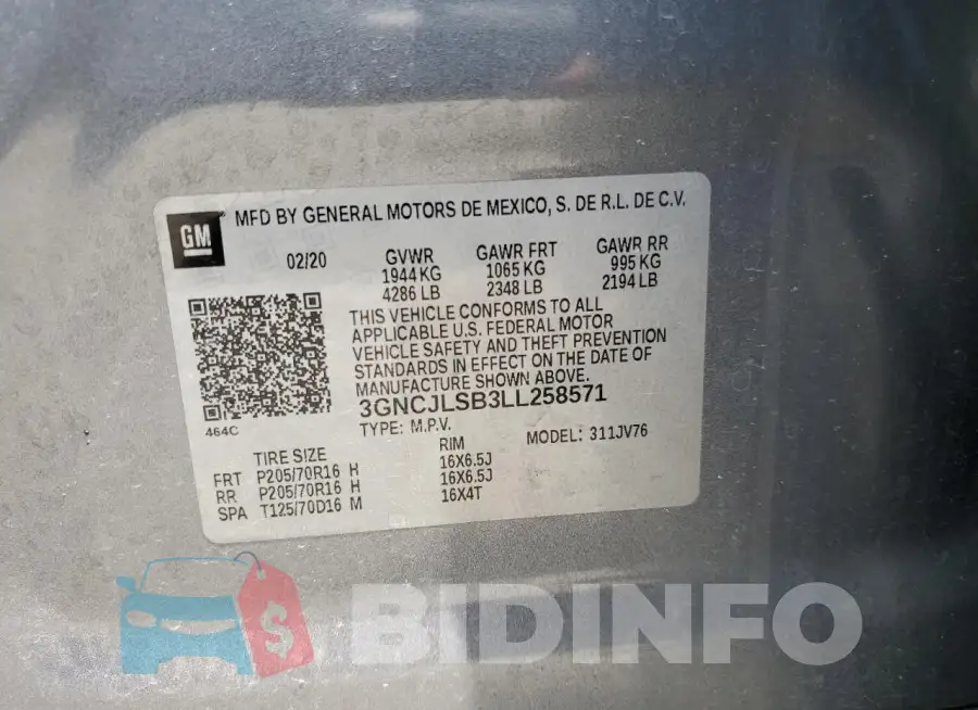 3GNCJLSB3LL258571 Photo# 13