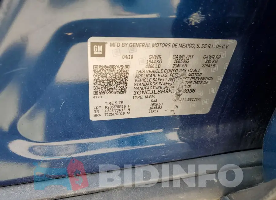 3GNCJLSB9KL348936 Photo# 13