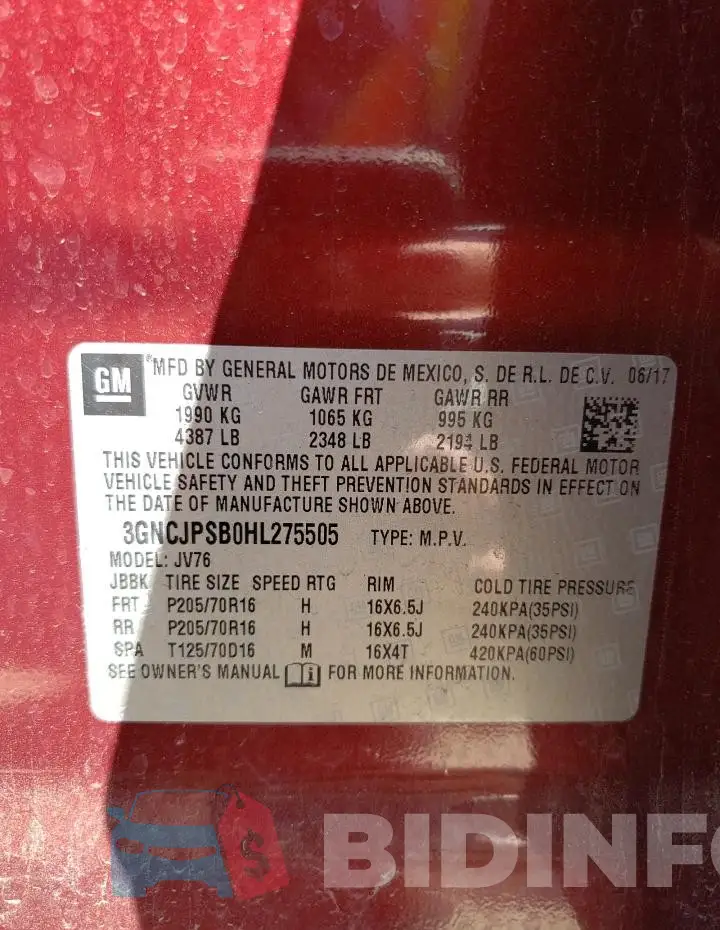 3GNCJPSB0HL275505 Photo# 13