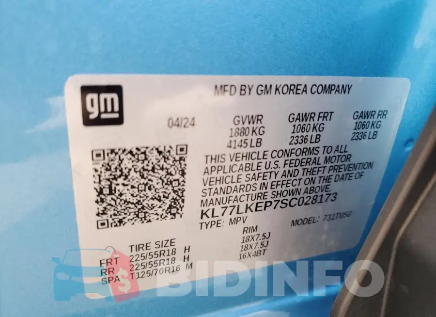 KL77LKEP7SC028173 Photo# 13