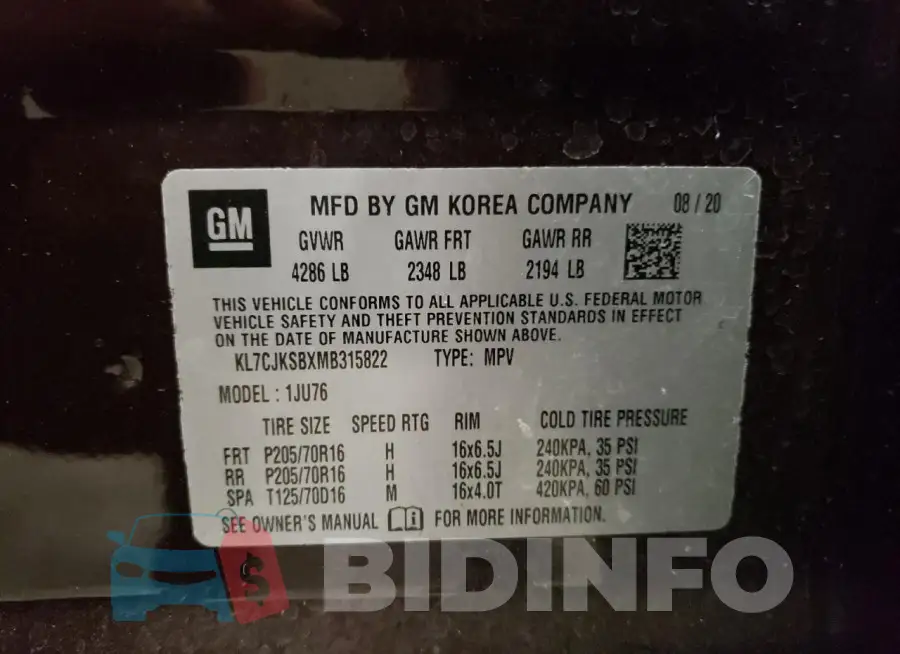 KL7CJKSBXMB315822 Photo# 13