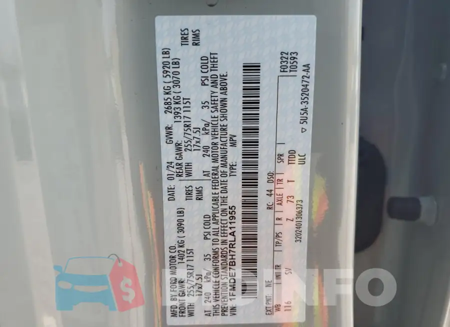 1FMDE7BH7RLA11955 Photo# 13