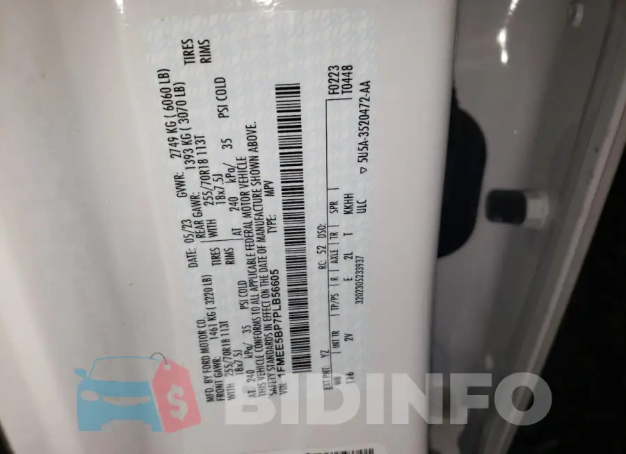 1FMEE5BP7PLB56605 Photo# 14