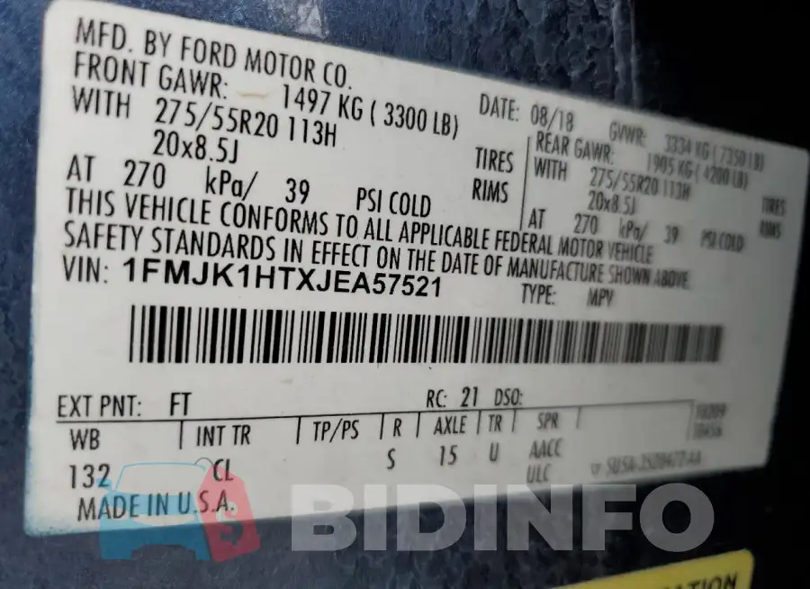 1FMJK1HTXJEA57521 Photo# 14
