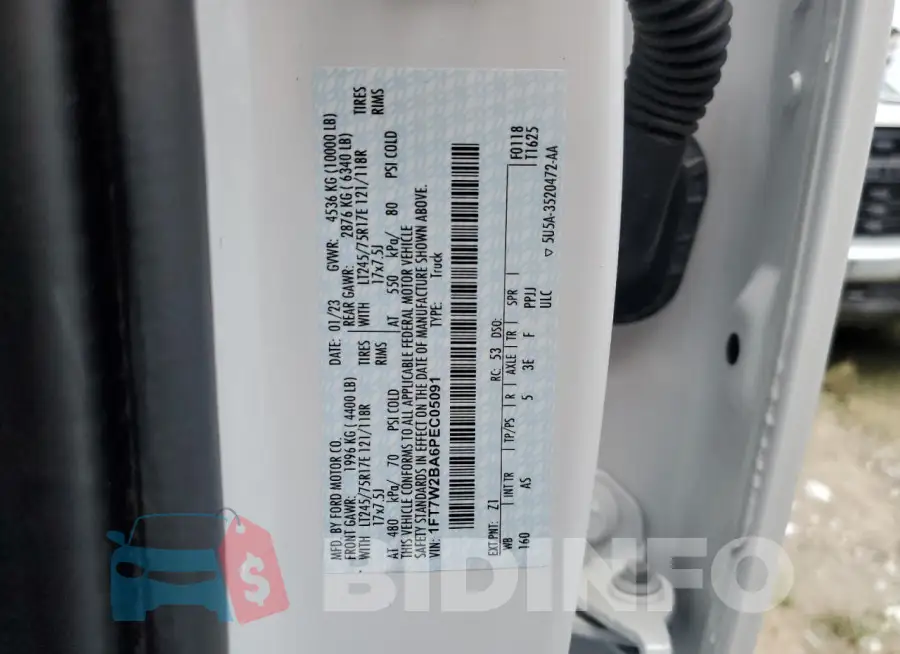 1FT7W2BA6PEC05091 Photo# 12