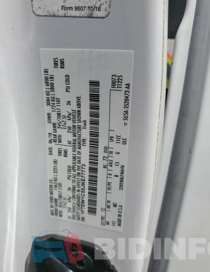 1FTEW1C55JKE77773 Photo# 13