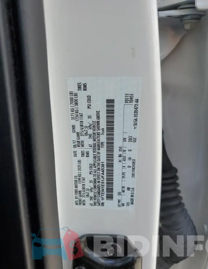 1FTEW1E51JFA45381 Photo# 13