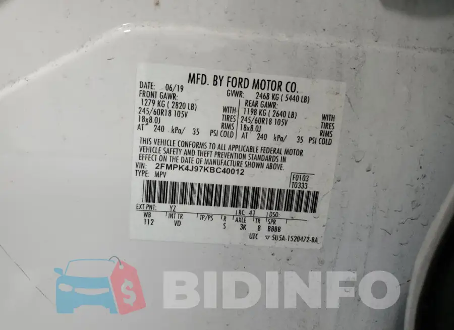 2FMPK4J97KBC40012 Photo# 13