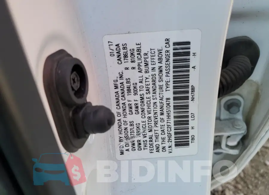 2HGFC2F71HH510478 Photo# 12
