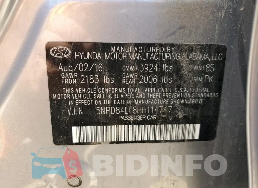 5NPD84LF8HH114747 Photo# 12