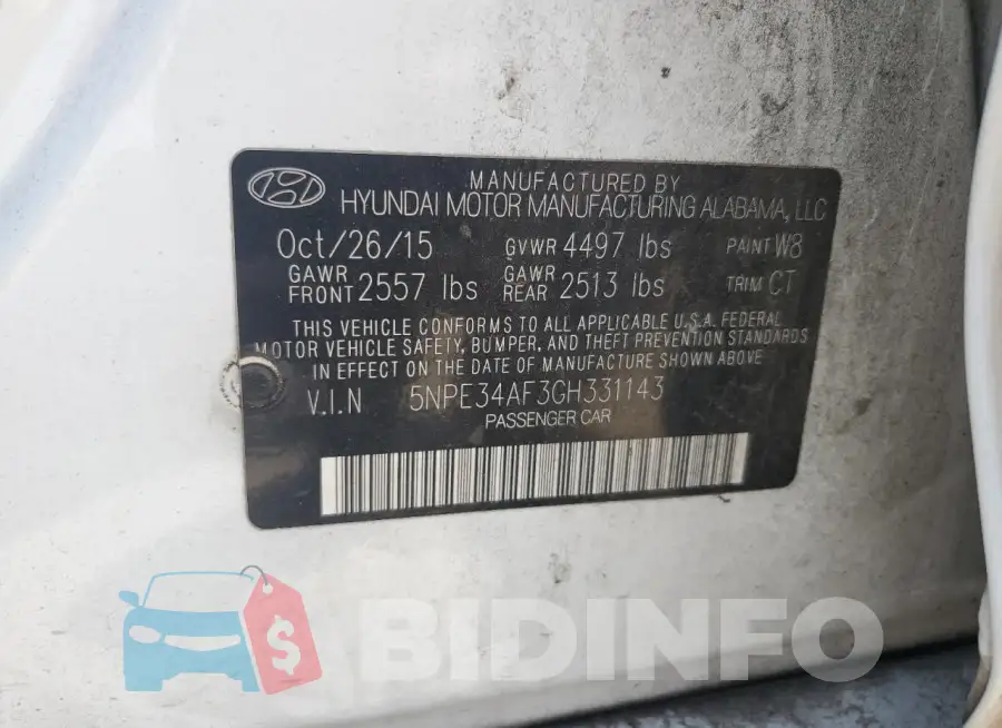 5NPE34AF3GH331143 Photo# 12