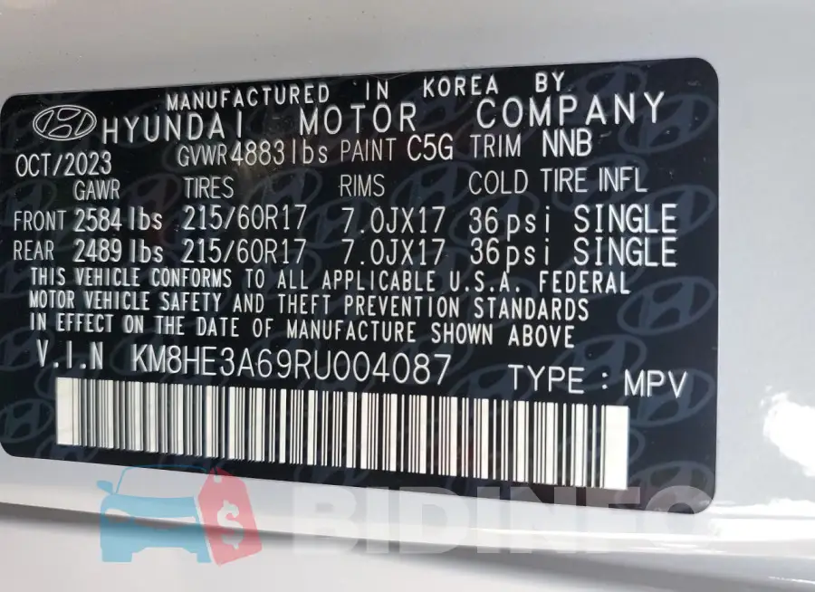 KM8HE3A69RU004087 Photo# 12